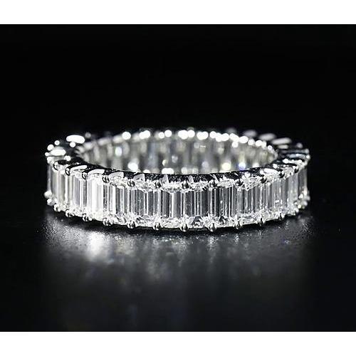 Bague Éternité Diamant Émeraude 5.20 Carats Bijoux Neuf - HarryChadEnt.FR
