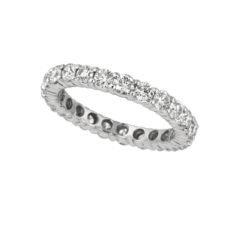 Bague Éternité Diamant Rond 2.30 Carats Or Blanc 14K - HarryChadEnt.FR