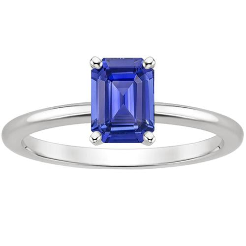 Bague Solitaire Anniversaire Emeraude Ceylan Saphir 3 Carats - HarryChadEnt.FR