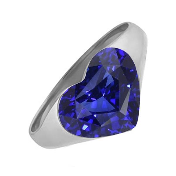 naturel heart diamant 3carats bague vue de profil