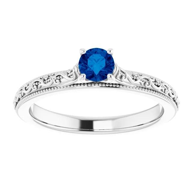 Bague Solitaire Saphir 0.75 Carats Bijoux Bleu Ceylan - HarryChadEnt.FR