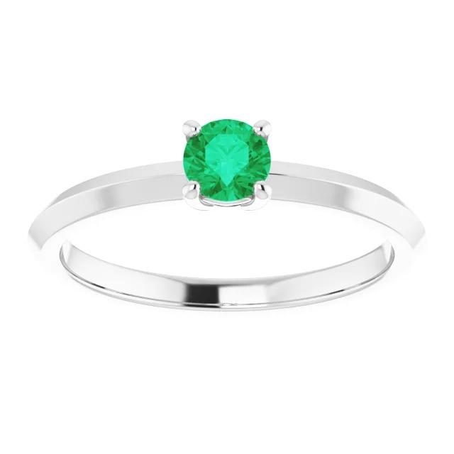 Bague Solitaire Vert Emeraude 1.25 Carats Femme Bijoux - HarryChadEnt.FR
