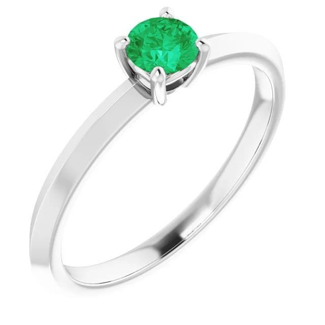 Bague Solitaire Vert Emeraude 1.25 Carats Femme Bijoux - HarryChadEnt.FR