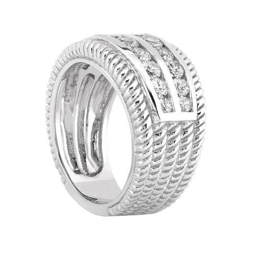 Bague anniversaire main droite diamant rond 2.50 carats - HarryChadEnt.FR