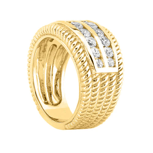 Bague anniversaire main droite diamant rond 2.50 carats