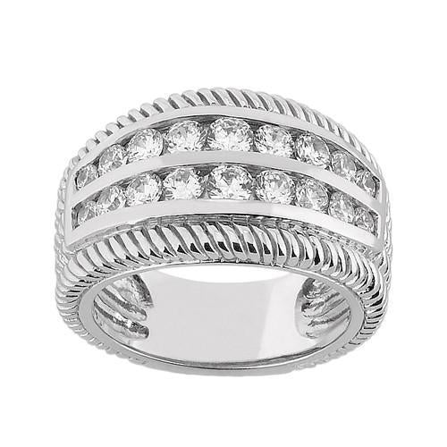Bague anniversaire main droite diamant rond 2.50 carats - HarryChadEnt.FR