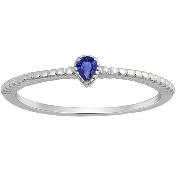 Bague d'anniversaire solitaire pour femme sertie de saphir du Sri Lanka 1 carat - HarryChadEnt.FR