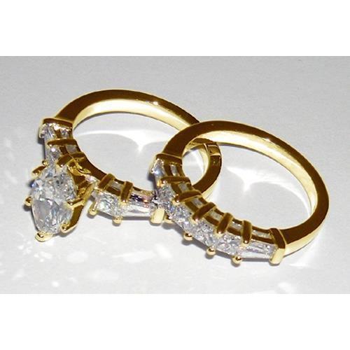 Bague de fiançailles diamant taille marquise 2.75 carats - HarryChadEnt.FR