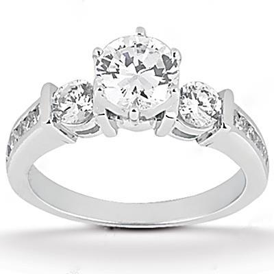 Bague de fiançailles en or blanc 2.45 carats sertie de diamants - HarryChadEnt.FR