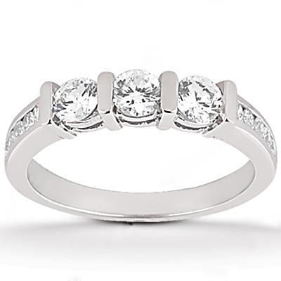 Bague de fiançailles en or blanc 2.45 carats sertie de diamants - HarryChadEnt.FR