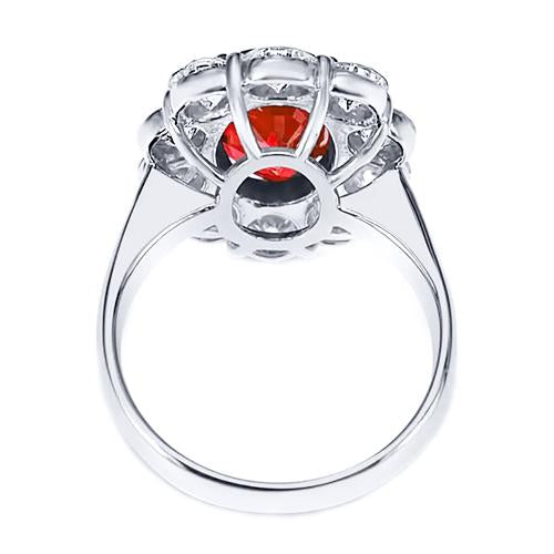 Bague de mariage en rubis de 6.5 ct avec diamants en or blanc 14K Joaillerie fine - HarryChadEnt.FR
