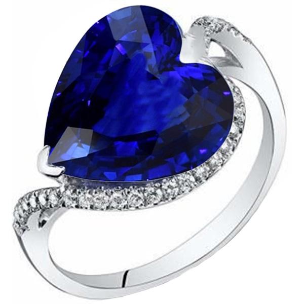 Bague en saphir de Ceylan avec pierres précieuses pour femmes. style torsadé. 6 carats - HarryChadEnt.FR