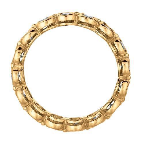 Bande d'éternité diamantée sertie lunette ronde 1.60 carats Nouveau - HarryChadEnt.FR