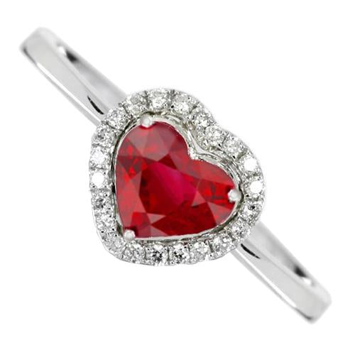 Bijoux Alliance Coeur Rubis Et Diamants 3.35 Carats - HarryChadEnt.FR