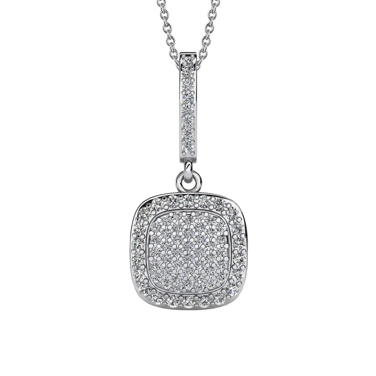 Bijoux personnalisés étincelants Pendentif en grappe de diamants ronds