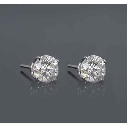 Boucle d'oreille diamant rond serti quatre griffes 1.50 carat - HarryChadEnt.FR