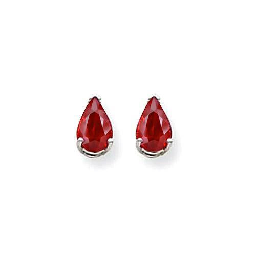 Boucle d'oreille rubis 1.80 ct en or blanc 14 carats - HarryChadEnt.FR