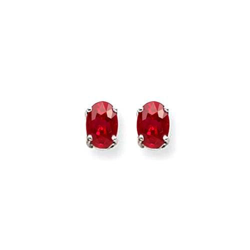 Boucle d'oreille rubis 2.22 ct en or blanc 14 carats - HarryChadEnt.FR