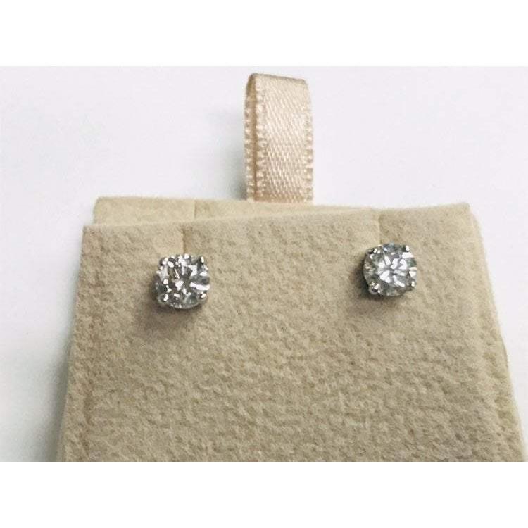Boucles d'oreilles diamant rond 1 carat - HarryChadEnt.FR
