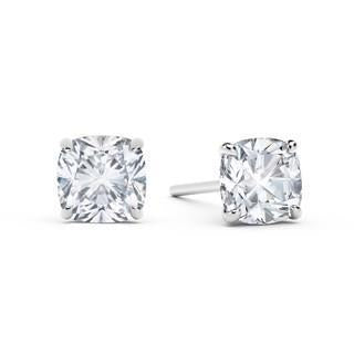 Boucles d'oreilles clous d'oreilles diamants naturels 2.50 carats taille coussin Wg 14K - HarryChadEnt.FR