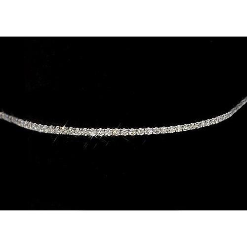 Bracelet en diamant 5 carats serti de griffes en or blanc 14 carats - HarryChadEnt.FR