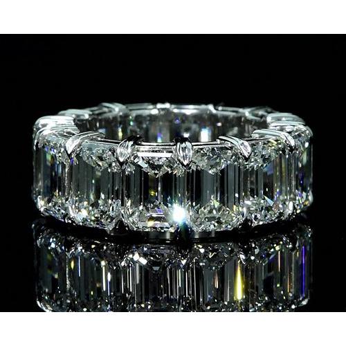 Bracelet Eternity 11.20 Carats Taille Émeraude Or Blanc 14K Nouveau - HarryChadEnt.FR