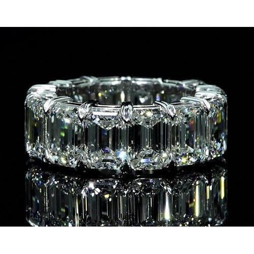 Bracelet Eternity 11.20 Carats Taille Émeraude Or Blanc 14K Nouveau - HarryChadEnt.FR