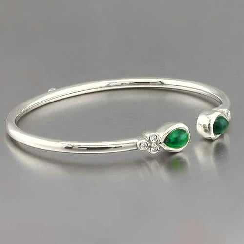 Bracelet Or Jaune Vert Emeraude Pierres Précieuses 2.30 Carats Femme Bijoux Neuf - HarryChadEnt.FR