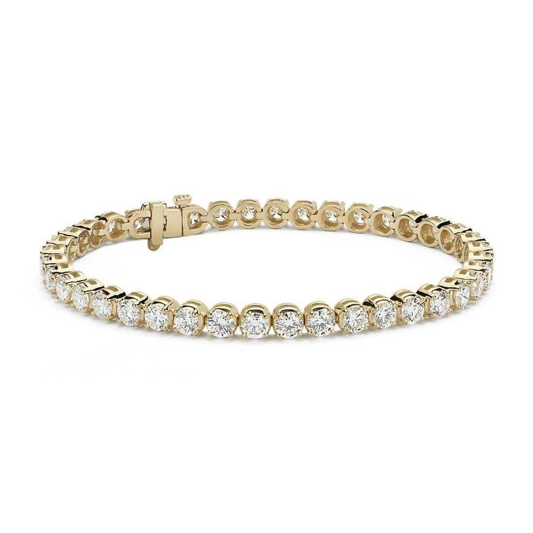 Bracelet Tennis Femme Diamant Rond Taille Brillant 6 Carats - HarryChadEnt.FR