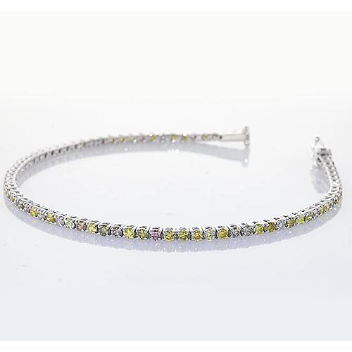 Bracelet Tennis Saphir Rose. Jaune. Vert & Blanc Griffe 4 Carats - HarryChadEnt.FR