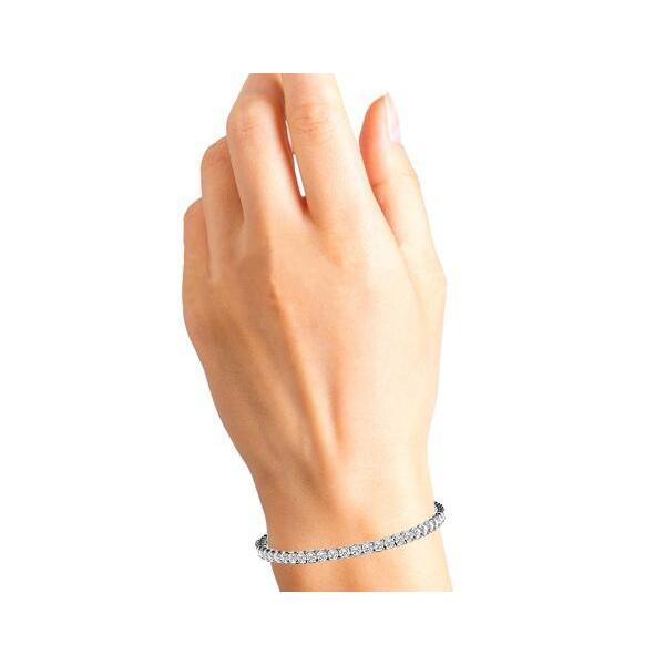 Bracelet Tennis WG 14K 6 Carats Diamants Scintillants Coupe Ronde - HarryChadEnt.FR