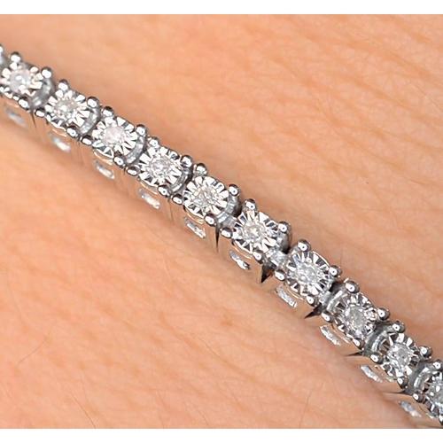Bracelet tennis diamant serti de griffes 5 carats F Vs1 bijoux femme - HarryChadEnt.FR