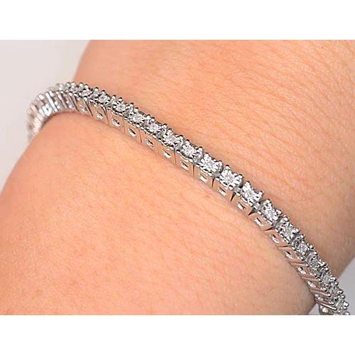Bracelet tennis diamant serti de griffes 5 carats F Vs1 bijoux femme - HarryChadEnt.FR