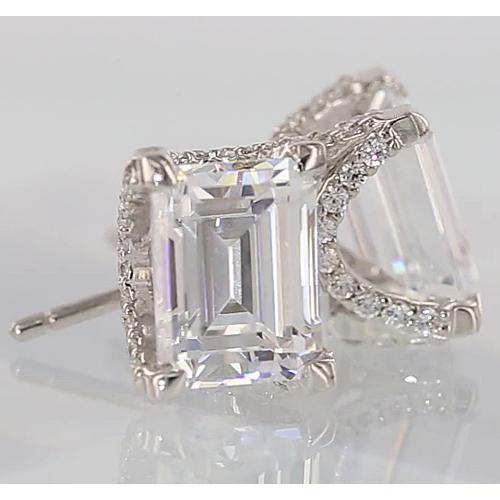 Clous de diamants naturels taille émeraude 1.50 carats - HarryChadEnt.FR