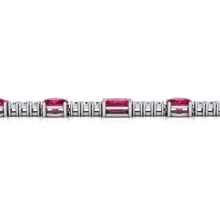 Collier Diamant Rouge Rubis 46.50 Carats Bijoux Pierres Précieuses