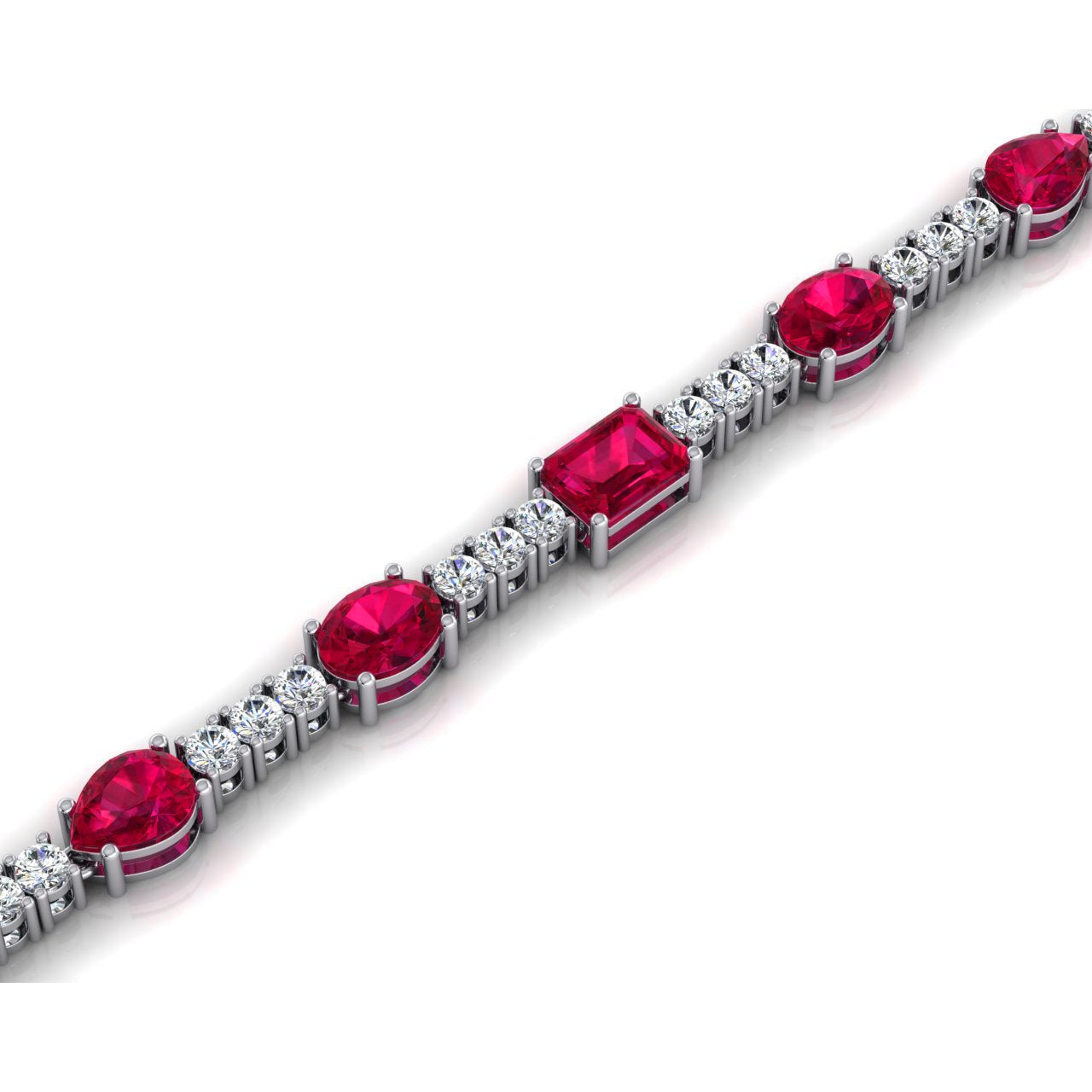 Collier Diamant Rouge Rubis 46.50 Carats Bijoux Pierres Précieuses