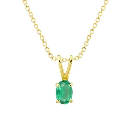 Collier Pendentif Pierre Emeraude Verte 4 Carats Or Jaune 14K Nouveau - HarryChadEnt.FR