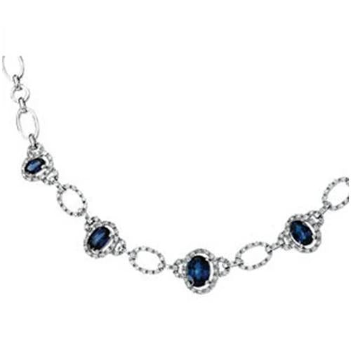 Collier Véritable Saphir De Ceylan Et Diamant 12.25 Carats Neuf - HarryChadEnt.FR