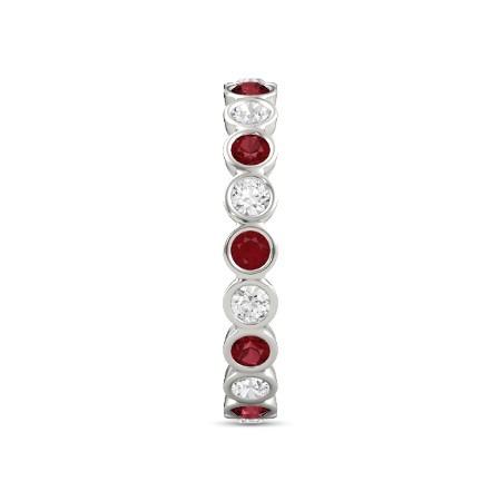 Diamond Eternity Band 1 carat birman rubis 14K bijoux en or blanc - HarryChadEnt.FR