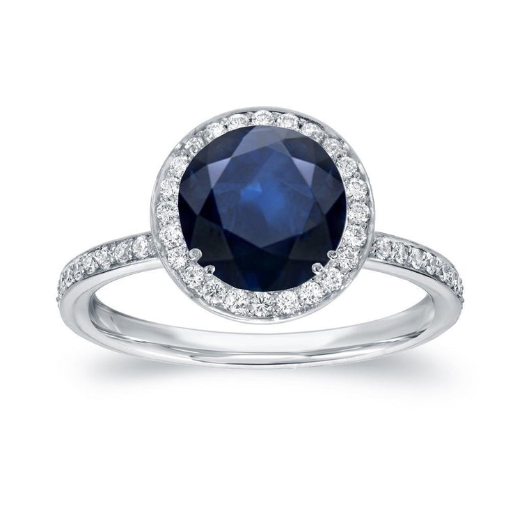 Gros Saphir Sri Lanka & Diamants Bague De Mariage Petits Diamants 3 Ct - HarryChadEnt.FR