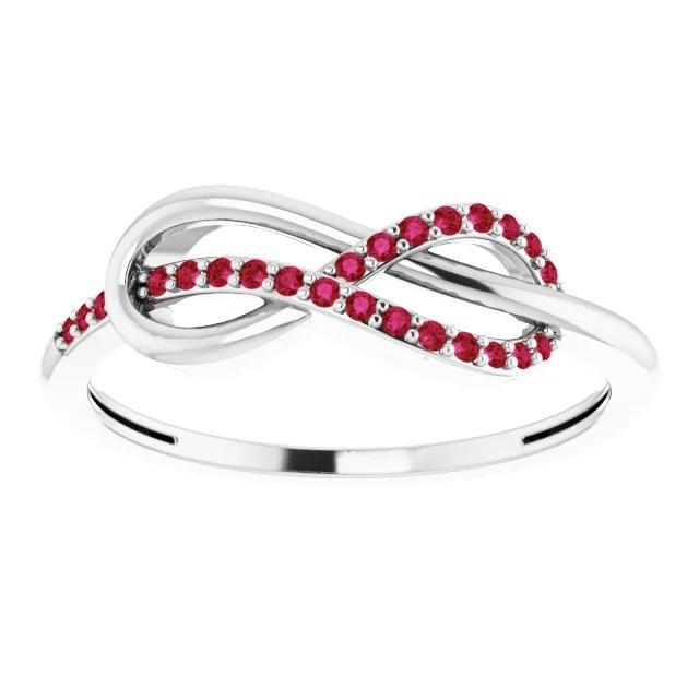 Mariage Infinity Band Rubis Ronds 0.50 Carats - HarryChadEnt.FR