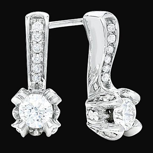 Paire de boucles d'oreilles pendantes diamant 3 carats - HarryChadEnt.FR