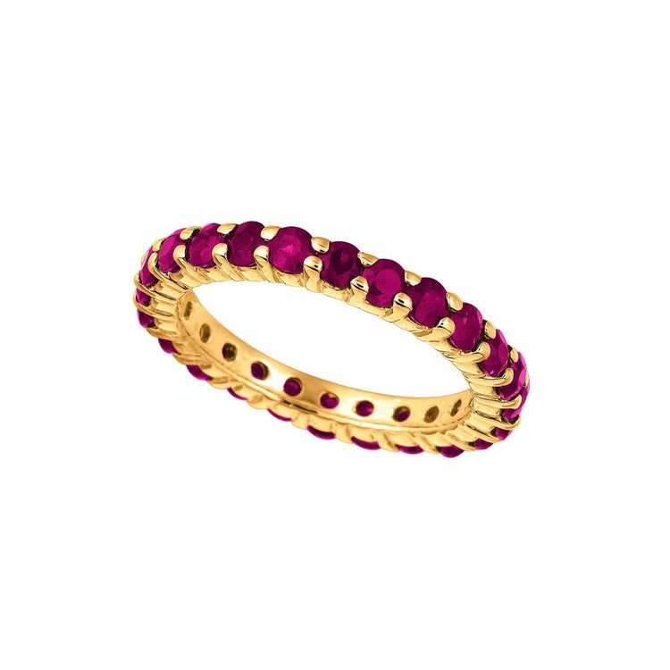 Ruby Eternity Band 14K Or Jaune 2.88 Carats - HarryChadEnt.FR