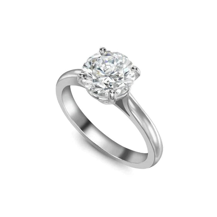 Superbe bague diamant solitaire taille ronde 2,75 ct 4 griffes