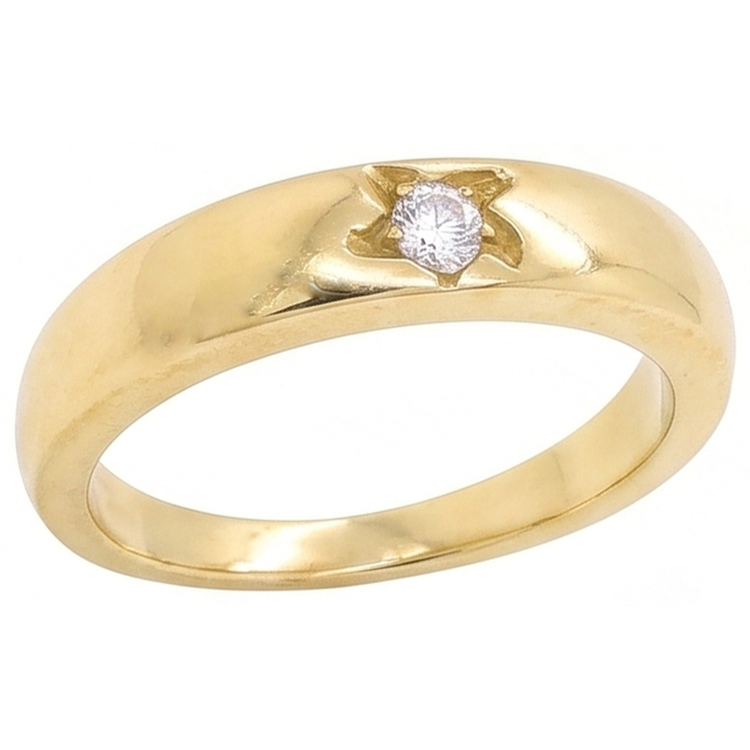 0.50 Carats Bague Solitaire Gypsy Naturel Diamant Naturels Extraits des Mines ( et non cultivés en laboratoire ) Or Jaune 14K