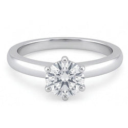 0.75 carats diamant solitaire bague de fiançailles style broche