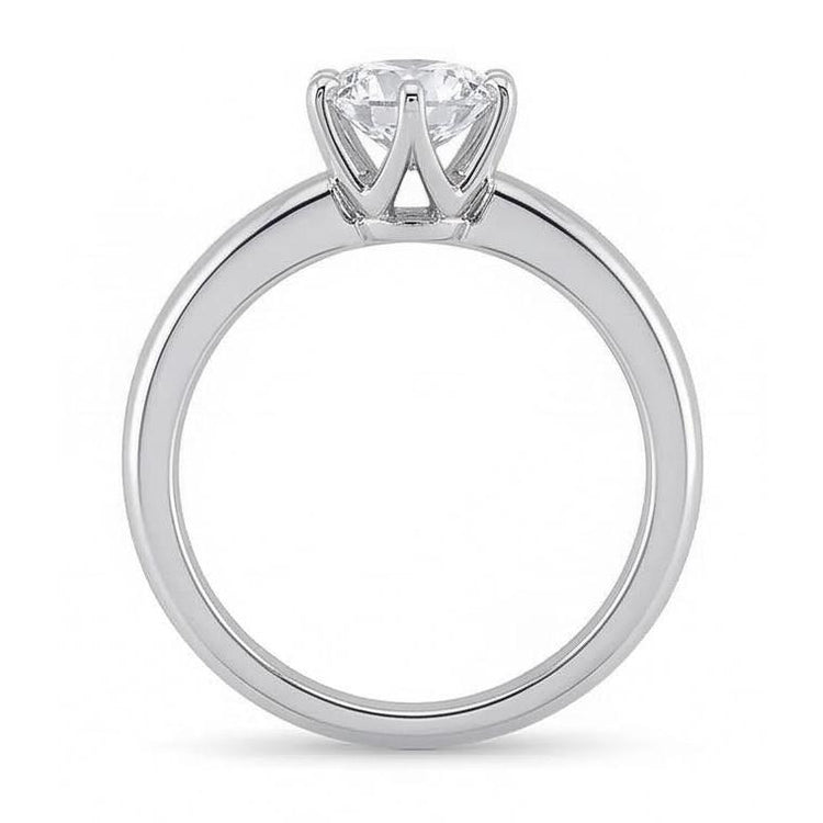 0.75 carats diamant solitaire bague de fiançailles style broche