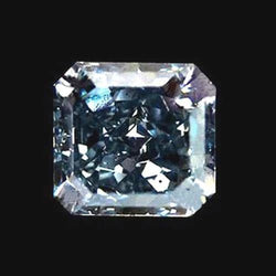 Diamant bleu naturel non serti, taille radiant, extrait de la terre, de 0,75 carat