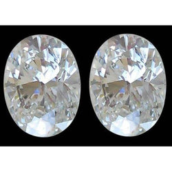 Paire de diamants ovales naturels extraits de la terre, 0,80 carat, pureté F, VS1