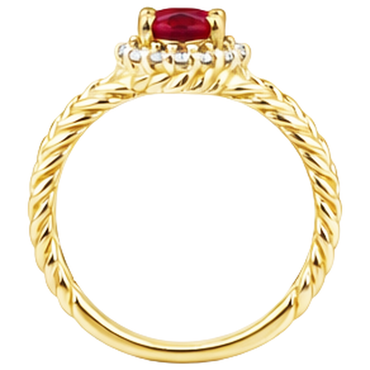 naturel oval diamant 1.16carats bague vue de profil